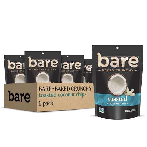 Bare Baked Crunchy, Toasted Coconut, 2.7 Ounce (Pack of 6)