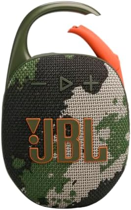 JBL Clip 5 Ultra-portable Weather Proof Bluetooth Speaker Squad- Renewed
