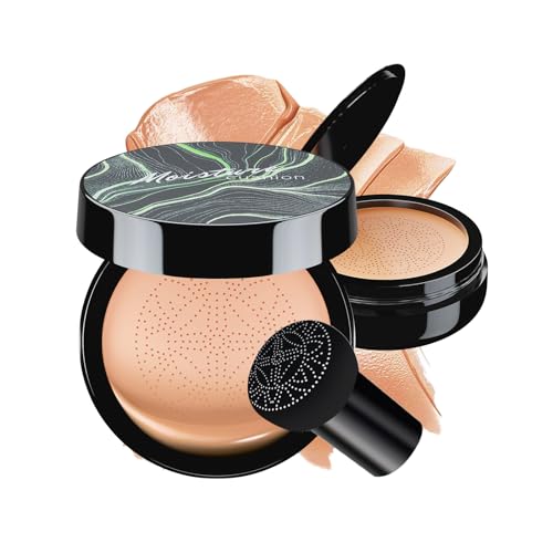 Mushroom Head Air Cushion CC Cream BB Cream Makeup Foundation Moisturizing Concealer Long Lasting Full Coverage Waterproof Foundation Makeup Even Skin Tone Makeup Base Primer (Nude)