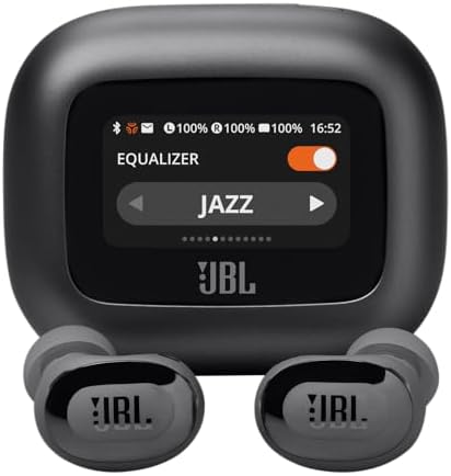 JBL Live Buds 3 - True Wireless Noise-Cancelling Bud-Type Earbuds, 40Hrs Total Playback, Wireless Charging, 6 Mics for Perfect Calls, Multi-Point Connection, IP55 Waterproof and dustproof (Black)