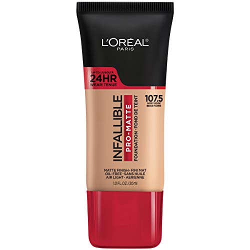 L’Oréal Paris Cosmetics Makeup Infallible Pro-Matte Liquid Longwear Foundation, Ivory Beige, 1 fl oz