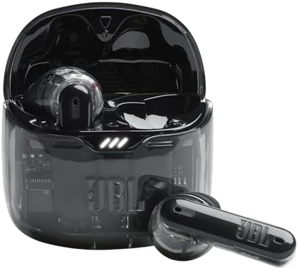 JBL Tune Flex - True Wireless with Active Noise Cancelling in-Ear Earbuds - Ghost Edition Black (Renewed)