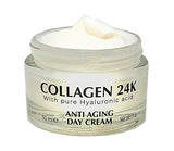 Delfanti-Milano • COLLAGEN 24K • Anti-Aging Day Cream • Face and Neck Moisturizer with pure Hyaluronic Acid • Made in Italy.