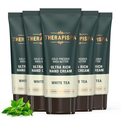 Ultra Rich Hand Cream – Intensive Hydration & Repair for Dry, Chapped Hands | Enriched with Shea Butter, Ceramides, Niacinamide (B3) & Panthenol (B5) (White Tea, 1.7 fl oz, Pack of 5)