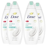 Dove Hypoallergenic Body Wash To Moisturize Sensitive Skin Body Wash For Sensitive Skin Sulfate and Paraben Free, 22 Fl Oz (Pack of 4)