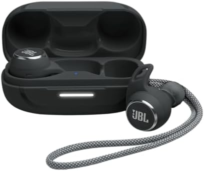 JBL Refect Aero - True Wireless Noise Cancelling Active Earbuds, 6 mics for Perfect Calls with VoiceAware, Extreme dustproof & Waterproof, Comfortable, Secure fit, 24hr with Fast-Charging (Black)