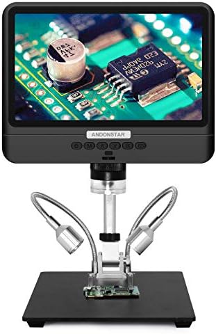 Andonstar AD208 Coin Microscope with 8.5 Inch Screen 260X LCD Lab Handheld USB Digital Microscopes for PCB Repair Soldering Coin Inspection
