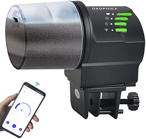 WiFi Fish Feeder Automatic Fish Feeder Automatic Dispenser Vacation for Aquarium and Turtle Tank with Feeding Ring
