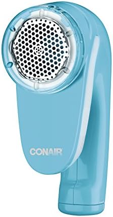 Conair Fabric Shaver and Lint Remover, Battery Operated Portable Fabric Shaver, Blue