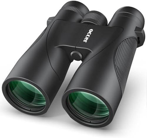 occer 12x50 Binoculars for Adults High Powered - HD Bird Watching Binoculars for Hunting with Clear Vision - Easy Focus Binoculars with Long Range for Hiking Travel Cruise Trip Concert Stargazing