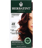 Herbatint Permanent Haircolor Gel, 4R Copper Chestnut, Alcohol Free, Vegan, 100% Grey Coverage - 4.56 oz