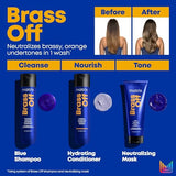 Matrix Brass Off Blue Color Depositing Shampoo Neutralizes Brassy Tones in Lightened or Color Treated Hair