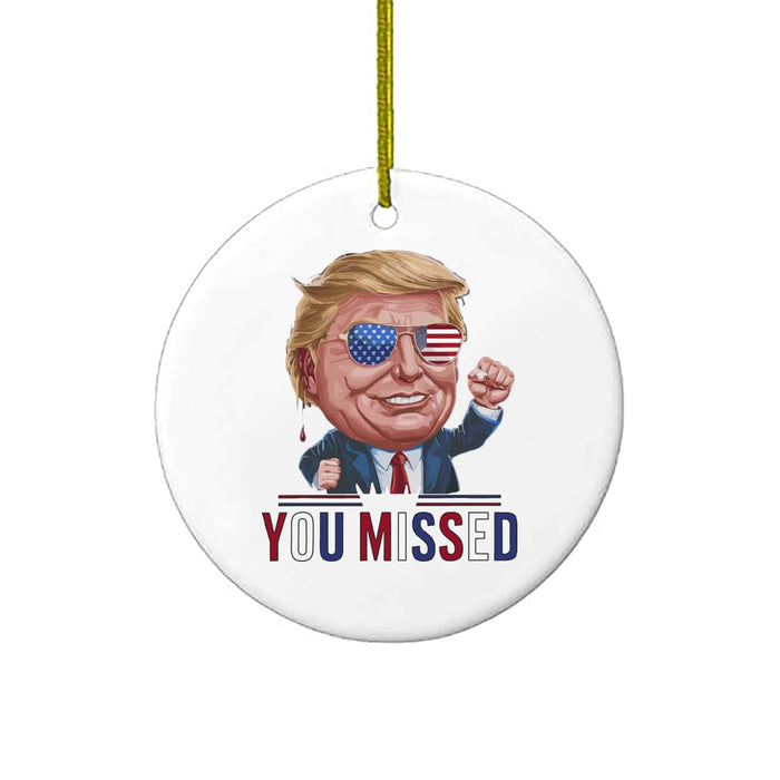 Trump Ceramic Christmas Tree Ornament | You Missed 4