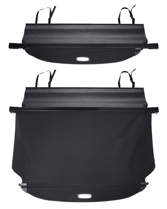 Powerty Retractable Cargo Cover for 2016-2020 Kia Sorento, Canvas Texture Trunk Cover Privacy Screen Rear Security Shade for Sorento Accessories (with Extented Cover)