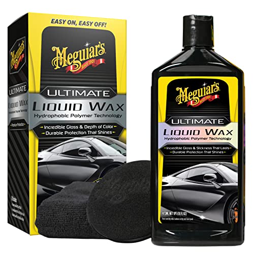 Meguiar's Ultimate Liquid Wax, Durable Protection That Shines, Towel and Pad Included - 16 Oz Bottle