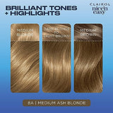 Clairol Nice'n Easy Permanent Hair Dye, 8A Medium Ash Blonde Hair Color, Pack of 3