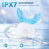 Teeth Whitening Kit with Gel Pen: 32X LED Accelerator Light Non-Sensitive Tooth Whitener Professional Oral Care Tools Gently Yet Effectively Removes Stains - IPX7 Waterproof Portable Wireless Charging