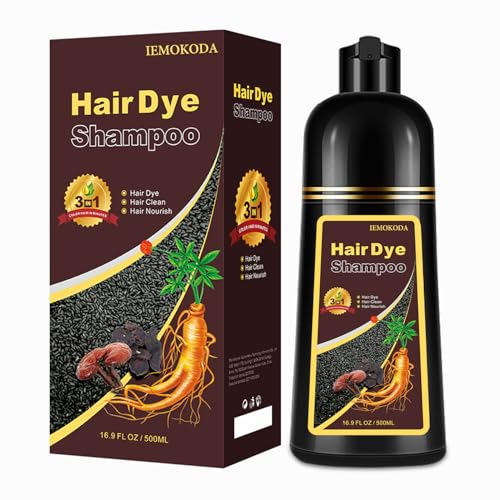 Wine Red Hair Dye Shampoo, Easy To Use, Semi-Permanent Color Shampoo - Lasts 30 Days, 16.9 FL Oz