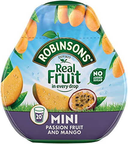 ROBINSONS Squash'd Mango & Passion Fruit No Added Sugar - 66ml (2.23fl oz)