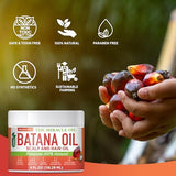 Batana Oil for Hair Growth: 100% Batana Oil from Honduras as Hair Mask, Scalp and Hair Oil. Repairs Damaged Hair & Skin, Reduces Hair Loss 4oz (4oz (118ml))