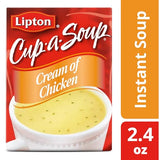 Lipton Cup-a-Soup Instant Soup For a Warm Cup of Soup Cream of Chicken Only 70 Calories Per Serving 2.4 Oz 4 Count (12 Pack)