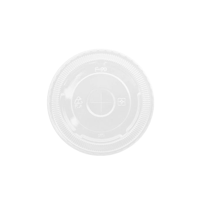 Karat C-KCL90 90mm Diameter Within Rim PET Flat Lid, Fits 12 oz - 22 oz Paper Cold Cups (Pack of 1000)