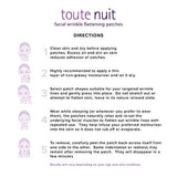 Toute Nuit Wrinkle Patches, Face Tape, Curve - Reducing Fine Lines Around Eyes and Mouth - 48 Patches