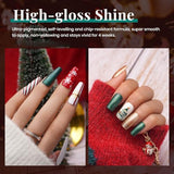 Beetles Christmas Gel Nail Polish, Red Sparkle Green Glitter Gold Silver Winter Gel Polish Dark Green Dark Red Gel Polish Kits Soak Off Nail Lamp Uv LED Cured for Nail Art Design for Women