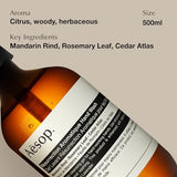 Aesop Resurrection Duet - Hand Wash + Hand Balm - Cleanse, Nourish and Soften Hands - 16.9 oz + 16.5 oz