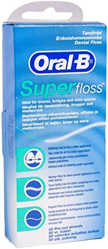 Oral-B Super Floss 50 Pieces Pre-Cut (Pack of 12)