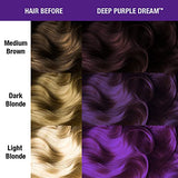 MANIC PANIC Deep Purple Dream Hair Dye – Classic High Voltage - Semi Permanent Dark Blackberry Purple Hair Color With Warm Undertones - Vegan, PPD & Ammonia Free (4oz)