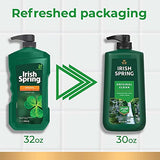 Irish Spring Original Clean Moisturizing Body and Face Wash, 30 Oz Pump (Pack of 4)