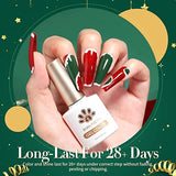 Born Pretty Christmas Burgundy Dark Red Caramel Gel Nail Polish Set - 6PCS 10ML Fall Winter Gel Polish Collection Manicure Gift