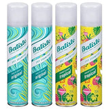 Batiste Dry Shampoo Spray 4 Pack Variety Mix, Original Clean And Classic, and Tropical Fragrance, 2 Each 6.73 oz.