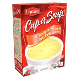 Lipton Cup-a-Soup Instant Soup For a Warm Cup of Soup Cream of Chicken Only 70 Calories Per Serving 2.4 Oz 4 Count (12 Pack)