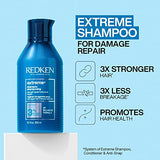 Redken Extreme Shampoo | Prevents Hair Breakage & Repair for Damaged Hair | Strengthen and Fortify | Infused With Proteins | For Weak, Brittle Hair | 10.1 Fl Oz