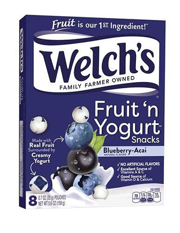 Welch's Blueberry-Acai Fruit 'n' Yogurt Snacks 5.6oz, one box