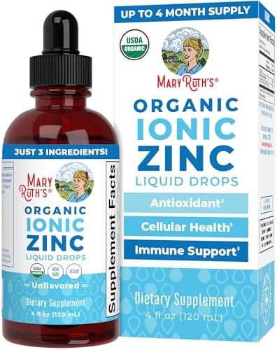 Zinc Supplements for Immune Support | Ionic Zinc for Kids & Adults | Liquid Zinc Supplement | 40 Day Supply | Zinc Sulfate | Skin Care Supplement | Vegan | Gluten Free | Glycerin Based | 4 oz