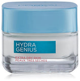 L'Oreal Paris Skincare Hydra Genius Daily Liquid Care Oil-Free Face Moisturizer for Extra Dry Skin, Hyaluronic Acid Moisturizer for Face with Aloe Water and Hyaluronic Acid, 3.04 fl. oz.