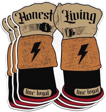 (3PCS) Honest Living Line Royal Sticker Electrical Lineman Sticker Blue Collar Hard Hat Die-Cut Waterproof Vinyl Sticker for Water Bottle Tumbler Phone Case Laptop Helmet Decal Gifts Worker (3 inches)