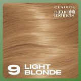 Clairol Natural Instincts Demi-Permanent Hair Dye, 9 Light Blonde Hair Color, Pack of 3