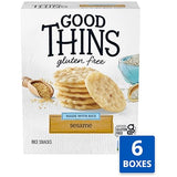 Good Thins Sesame Rice Snacks Gluten Free Crackers, 6-3.5 oz Boxes