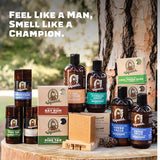 Dr. Squatch Manly Soap and Deodorant Variety Pack - Handmade with Organic Oils, Aluminum-Free - Wood Barrel Bourbon and Bay Rum - Men's Natural Soap