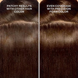 John Frieda Brown Permanent Precision Hair color Foam Hair Color Kit, Brown Hair Dye, 4N Dark Natural Brown Hair Color, Pack of 2