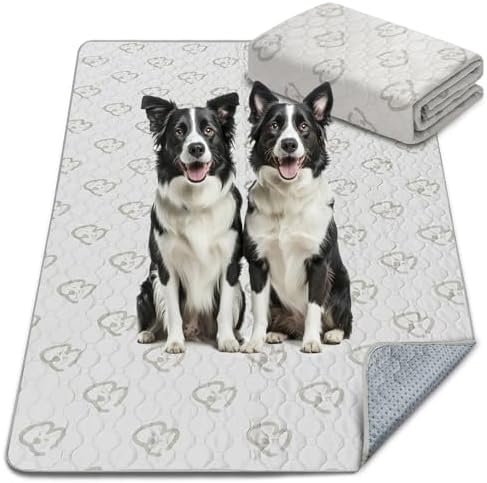FXW Washable Pee Pads for Dogs, Puppy Pads with Super Absorbent, Specifically Designed for Cages and Crates, Rectangle, 47" x 29", 1 Pack
