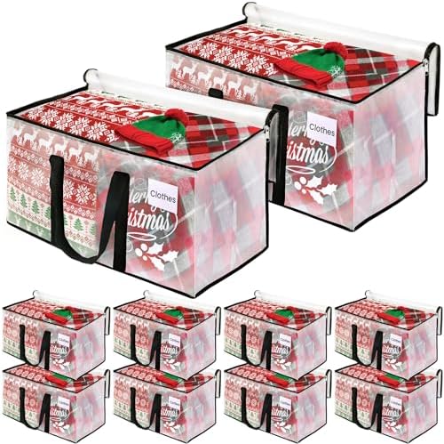 Clear Moving Bags Heavy Duty Extra Large, Moving Supplies with Reinforced Handle and Double Zipper, Storage Bags for Moving Essential, Packing Bags Alternative to Moving Box(10 Packs, Clear)