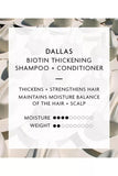 R+Co Dallas Biotin Thickening Shampoo & Conditioner Set | Thickens, Nourishes + Strengthens | Vegan + Cruelty-Free | Set of 2 (1L)