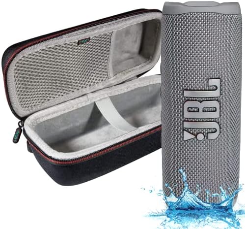 JBL Flip 6 - Waterproof Portable Bluetooth Speaker, Powerful Sound and deep bass, IPX7 Waterproof, 12 Hours of Playtime with Megen Hardshell Case - Gray