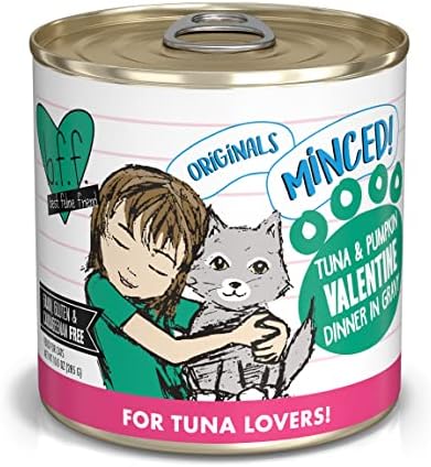 Weruva Best Feline Friend (B.F.F.) Grain-Free Cat Food, Tuna & Pumpkin Valentine, 10-Ounce Can (Pack of 12)