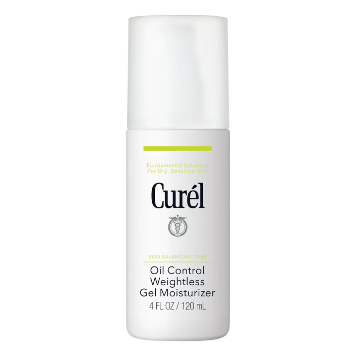 Curel Oil Control Weightless Gel Moisturizer for Dry, Sensitive Skin, Gel Moisturizer for Face, Fragrance Free, 4 Oz